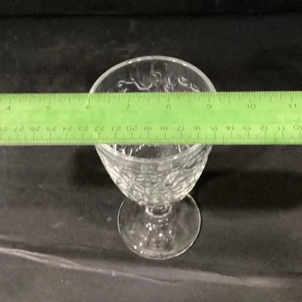 Princess House Fantasia Footed Wine Goblets, Set of‎ 2, Vintage Etched Stemware